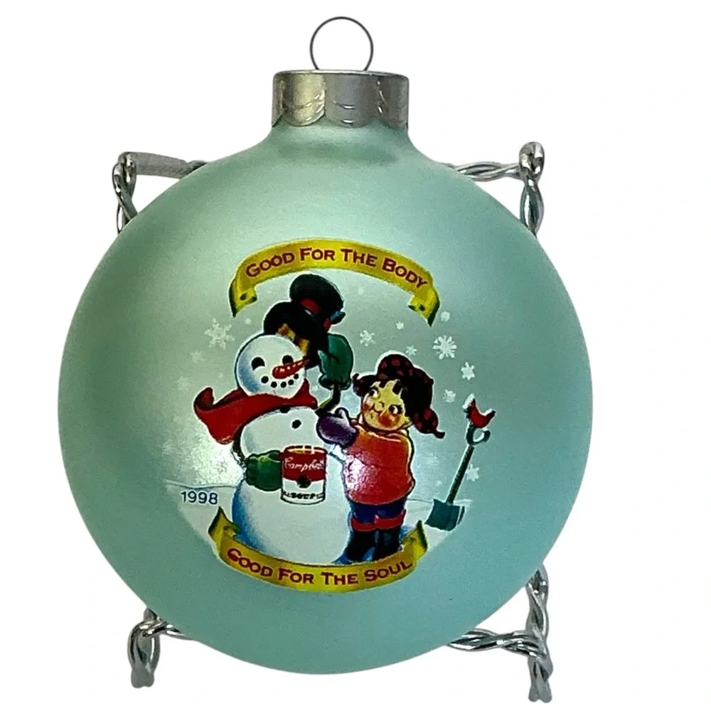 Campbell's Soup Kids 1998 Collector's Edition glass ball ornament Original Box